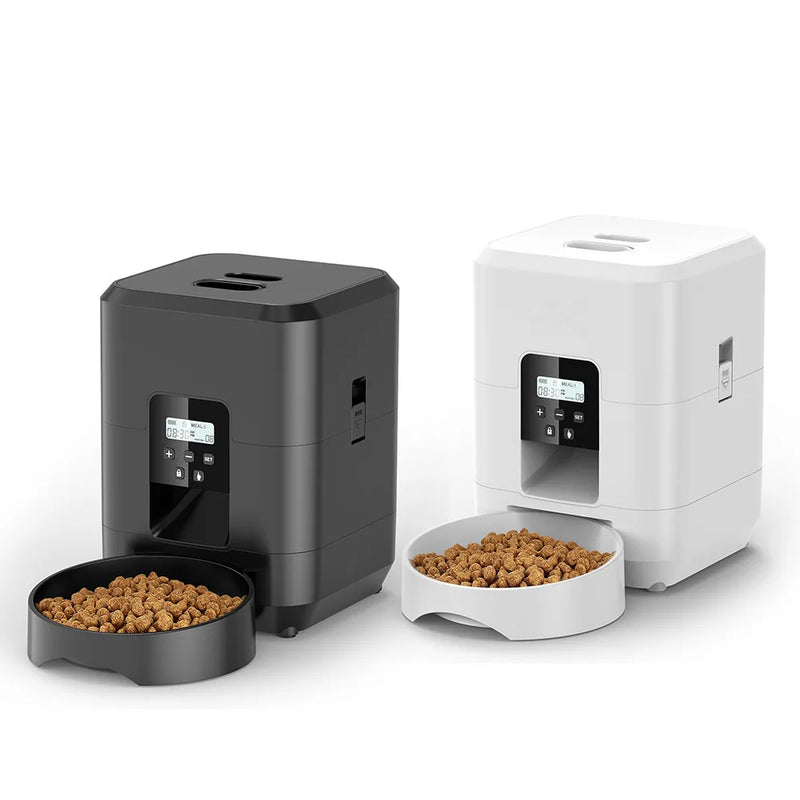 Petavista Alimentador Automático para Gatos Pet Smart WiFi Dispensador de Ração com Controle Remoto Alimentador Automático para Gatos Cachorros Acessórios para Alimentos Secos